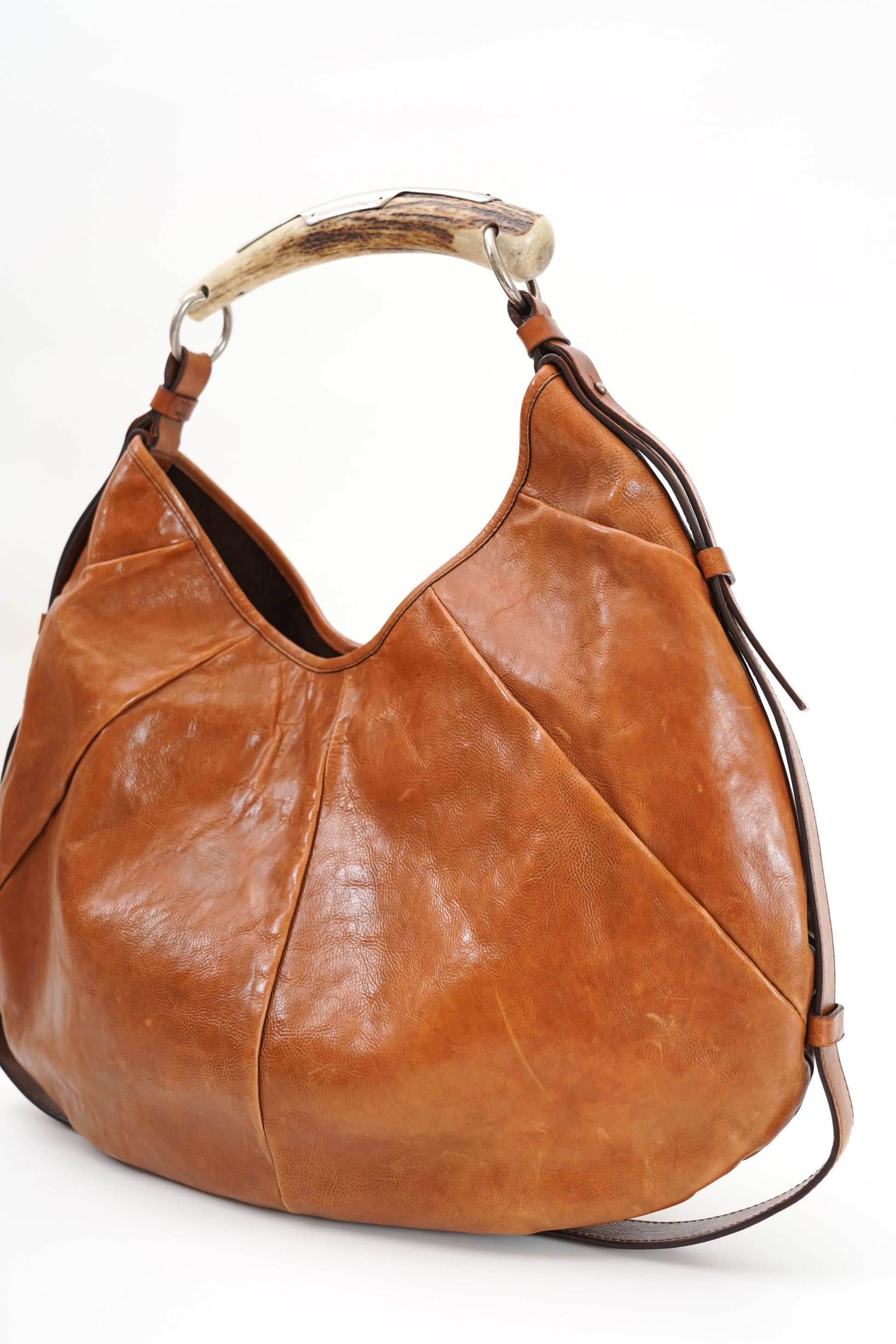 Yves Saint Laurent Mombasa Brown Leather Shoulder Bag