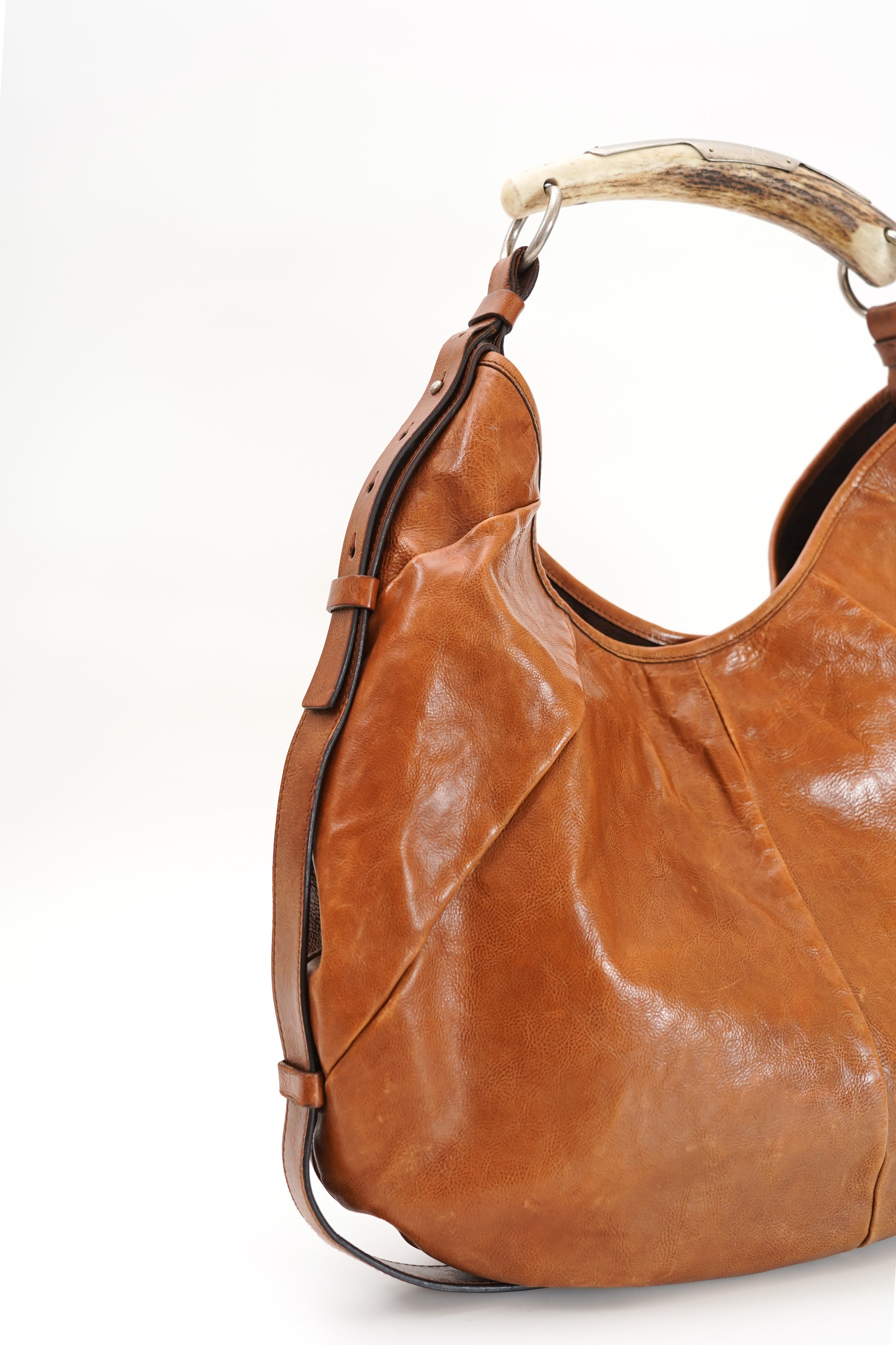 Yves Saint Laurent Mombasa Brown Leather Shoulder Bag