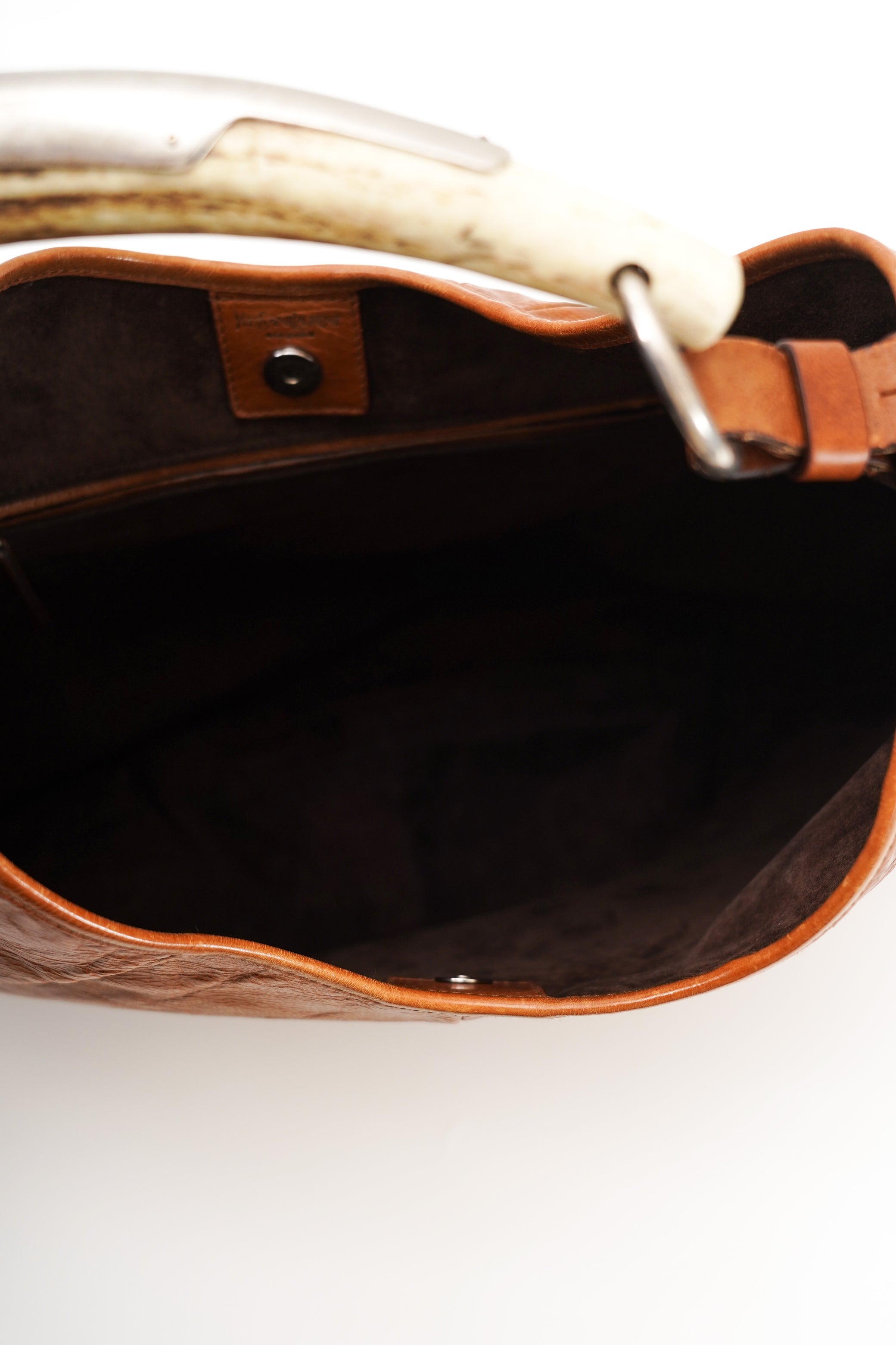 Yves Saint Laurent Mombasa Brown Leather Shoulder Bag