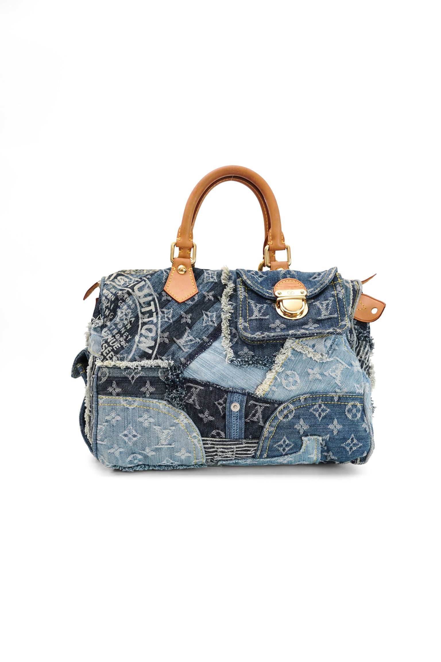 Louis Vuitton Denim Patchwork Speedy 30 Bag Limited Edition