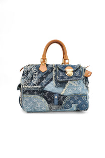 Louis Vuitton Denim Patchwork Speedy 30 Bag Limited Edition