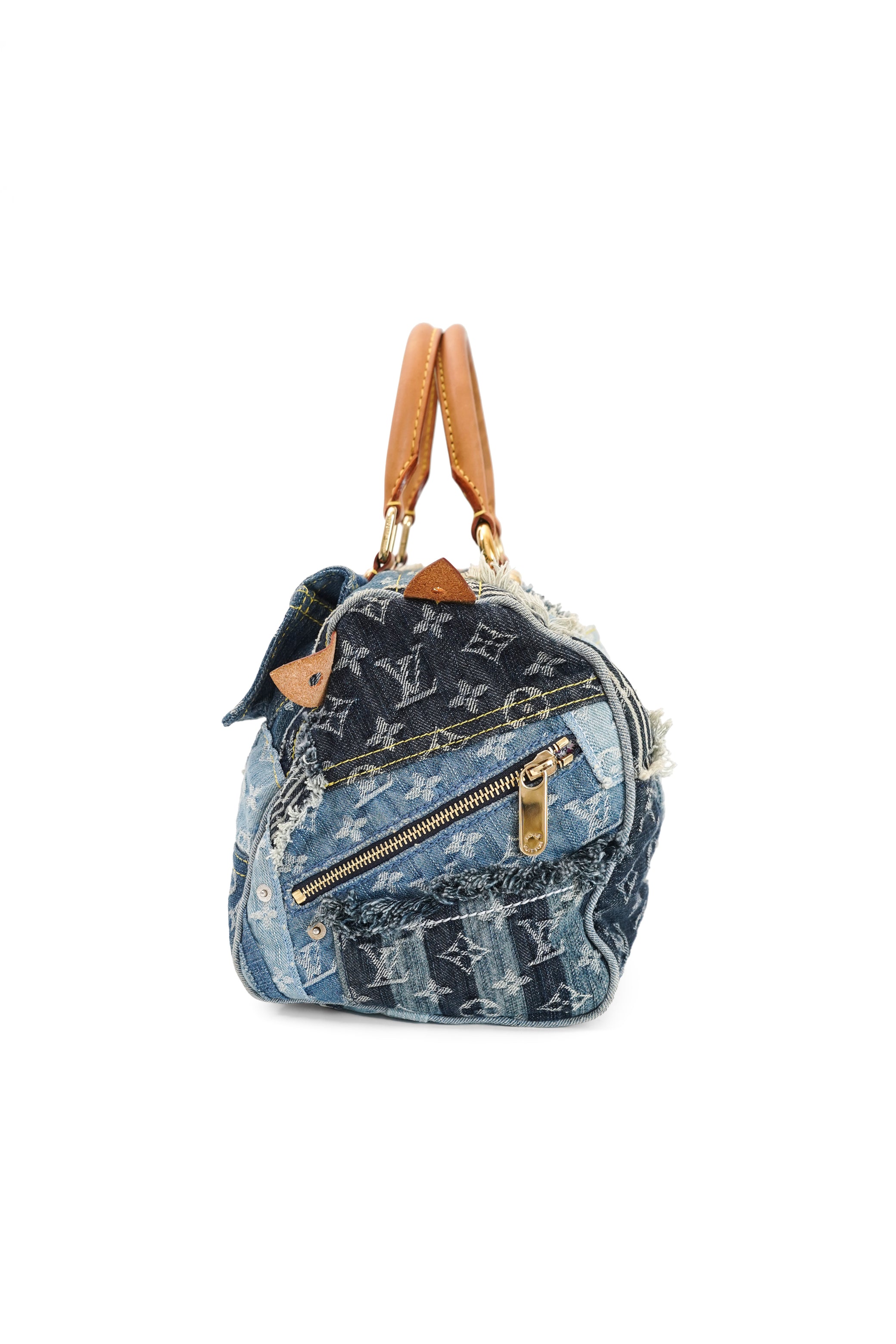 Louis Vuitton Denim Patchwork Speedy 30 Bag Limited Edition