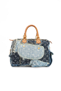 Louis Vuitton Denim Patchwork Speedy 30 Bag Limited Edition