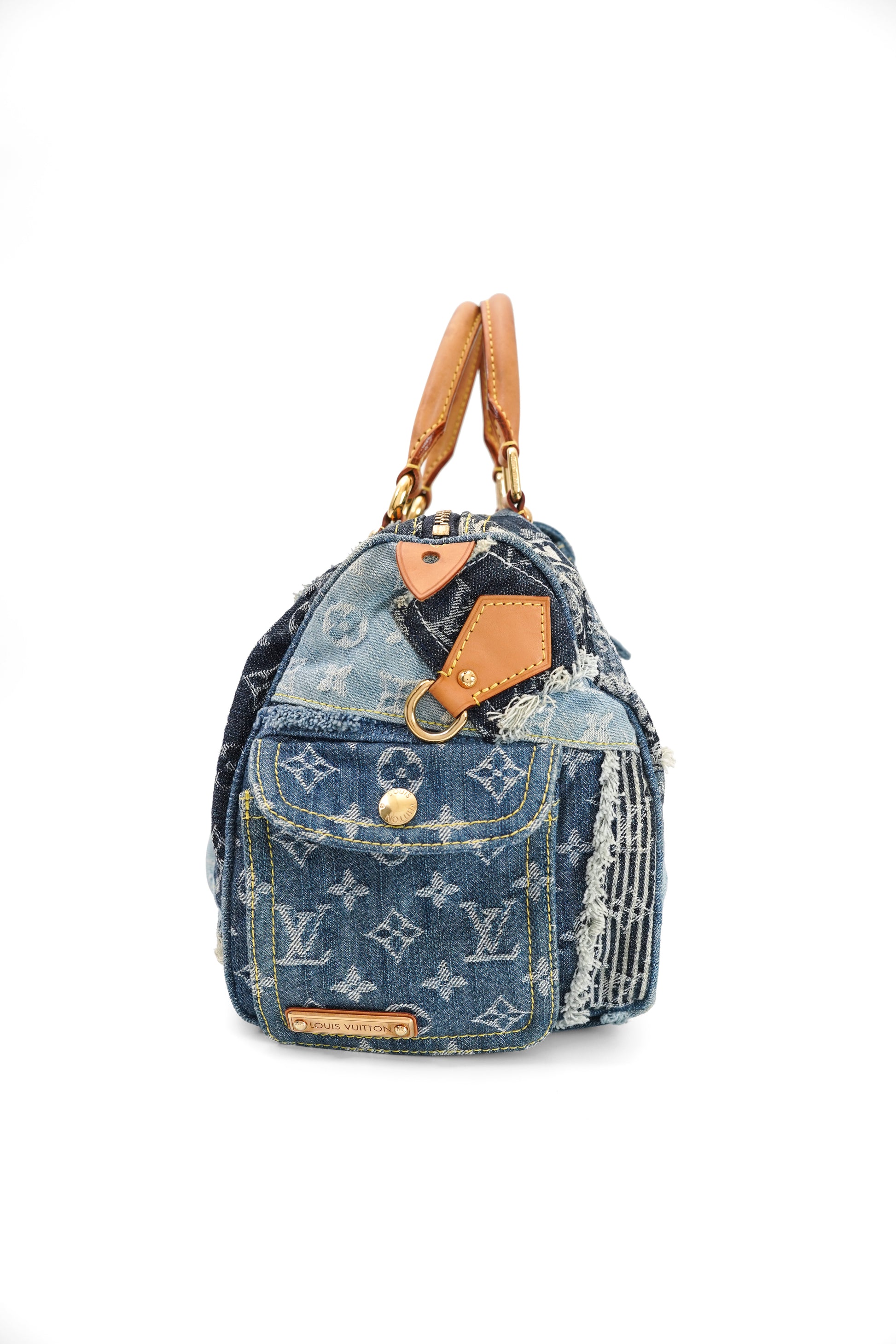 Louis Vuitton Denim Patchwork Speedy 30 Bag Limited Edition