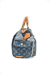 Louis Vuitton Denim Patchwork Speedy 30 Bag Limited Edition