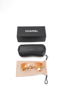 Vintage Chanel Orange Gradient Rimless Sunglasses 4017