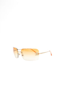 Vintage Chanel Orange Gradient Rimless Sunglasses 4017