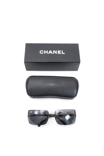 Vintage Chanel Dark Blue Rimeless Sunglasses 4092-B