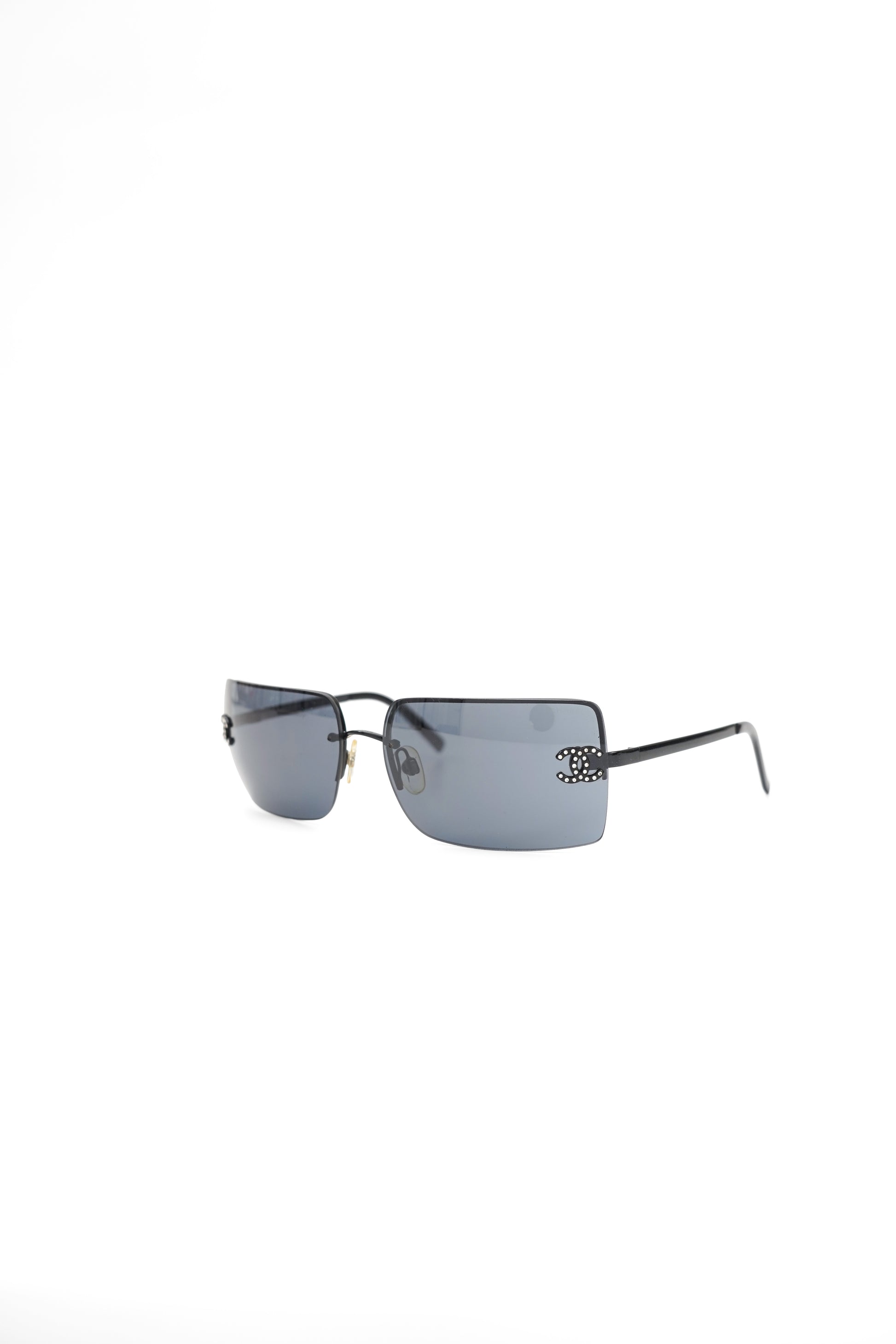 Vintage Chanel Dark Blue Rimeless Sunglasses 4092-B