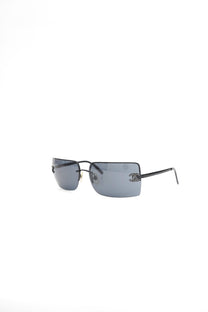 Vintage Chanel Dark Blue Rimeless Sunglasses 4092-B