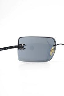 Vintage Chanel Dark Blue Rimeless Sunglasses 4092-B