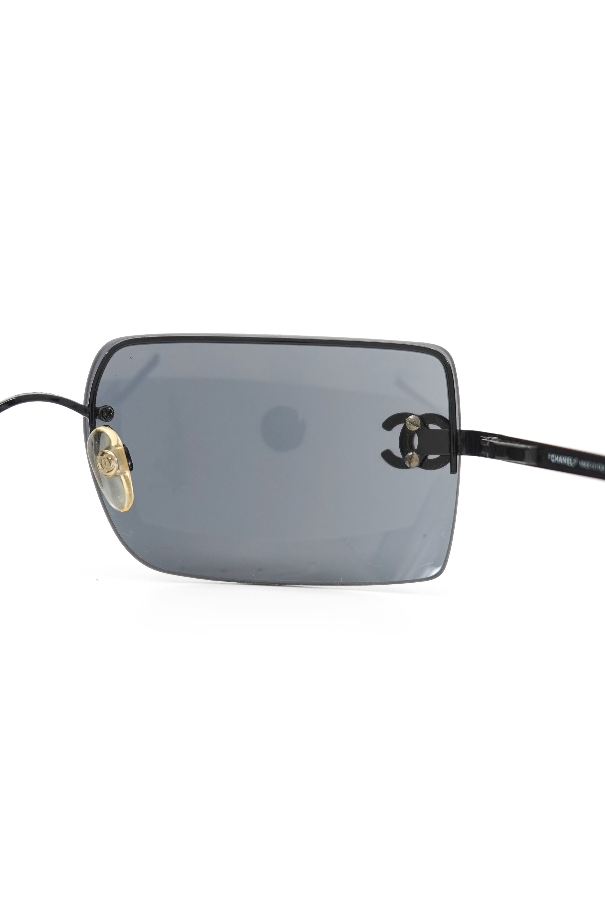 Vintage Chanel Dark Blue Rimeless Sunglasses 4092-B