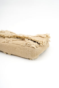 Chanel 2009 Crochet Flap Beige Canvas Shoulder Bag