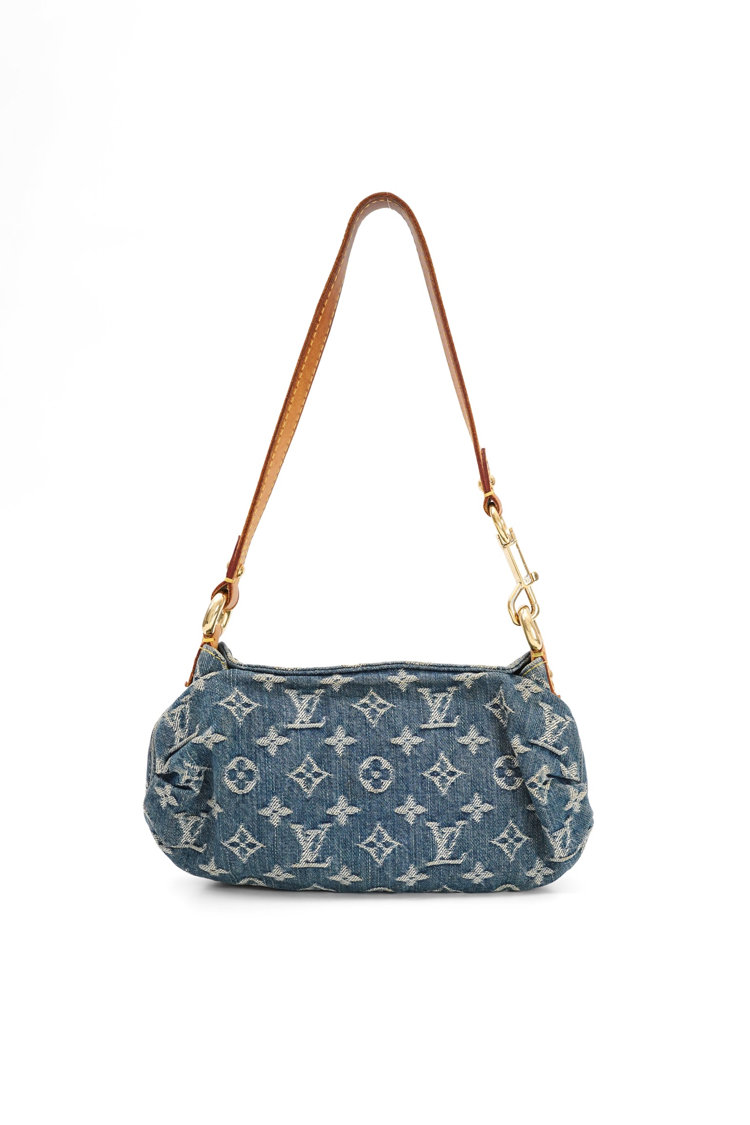 Louis Vuitton Mini Pleaty PM Blue Denim Shoulder Bag