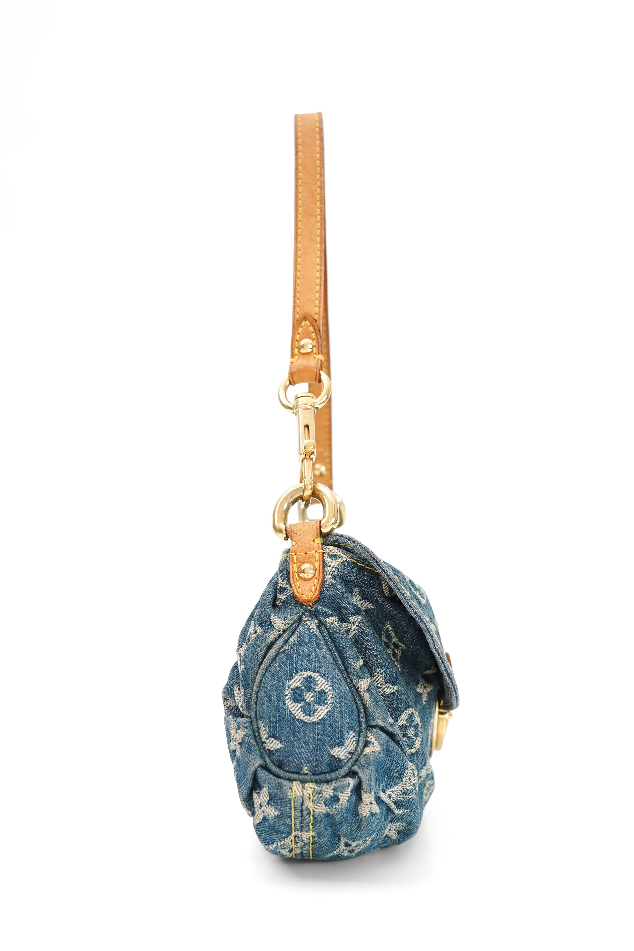 Louis Vuitton Mini Pleaty PM Blue Denim Shoulder Bag