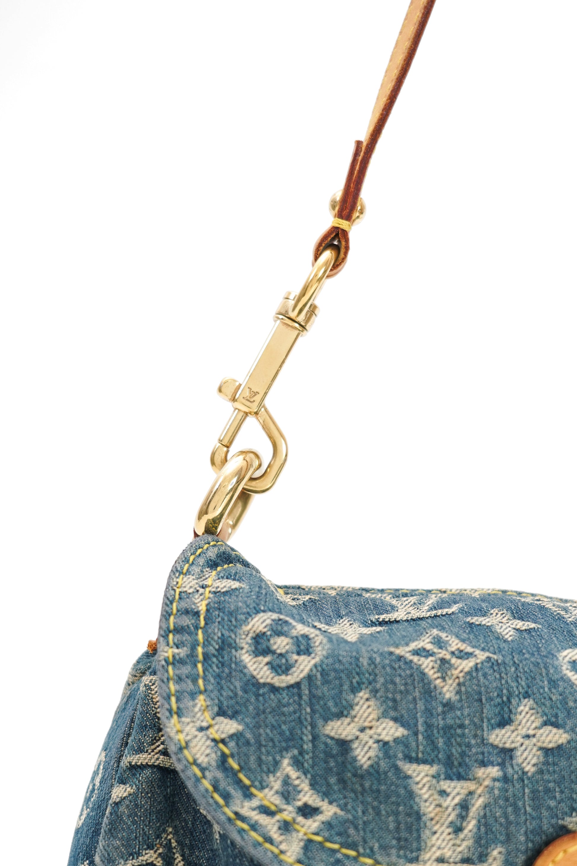 Louis Vuitton Mini Pleaty PM Blue Denim Shoulder Bag