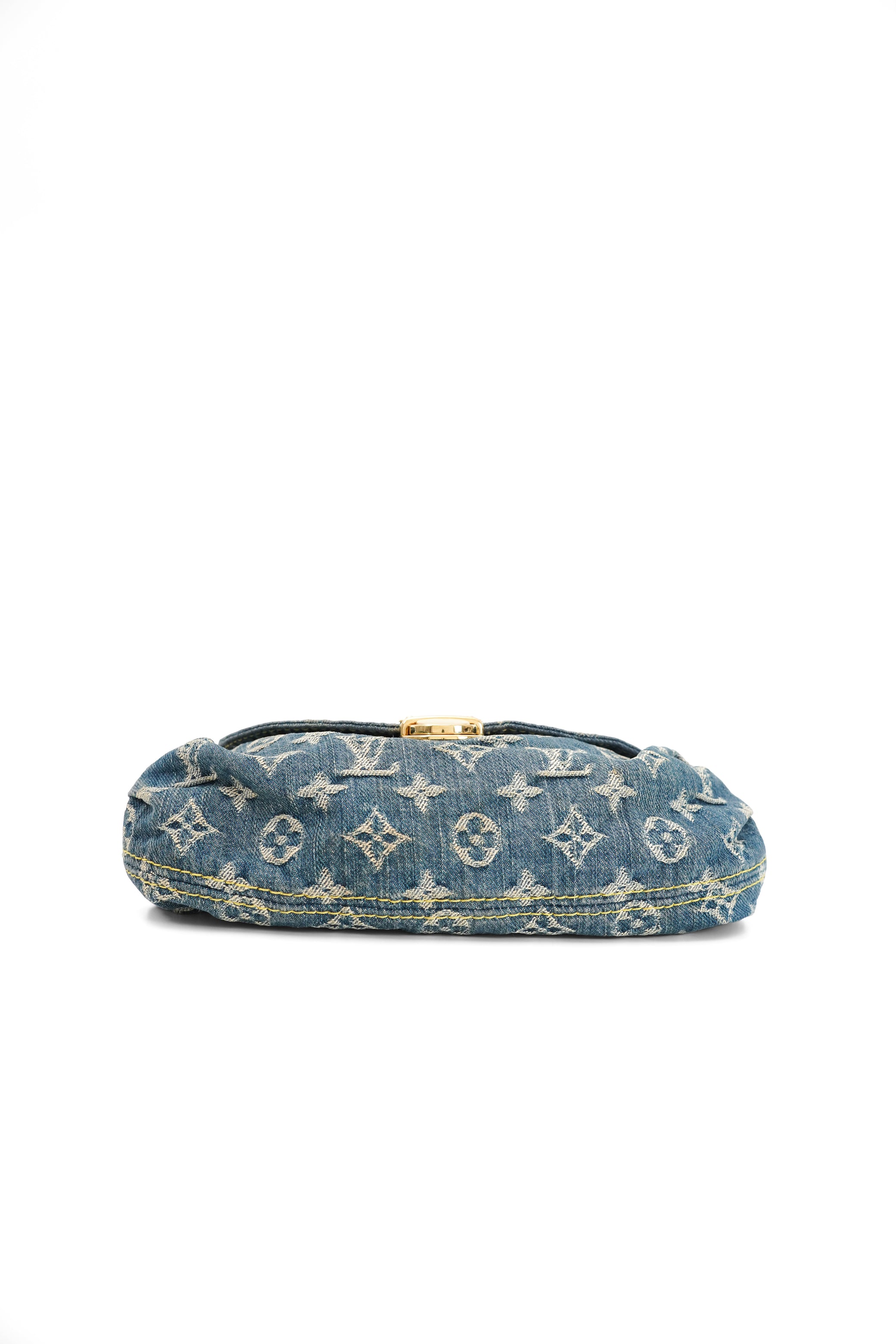 Louis Vuitton Mini Pleaty PM Blue Denim Shoulder Bag