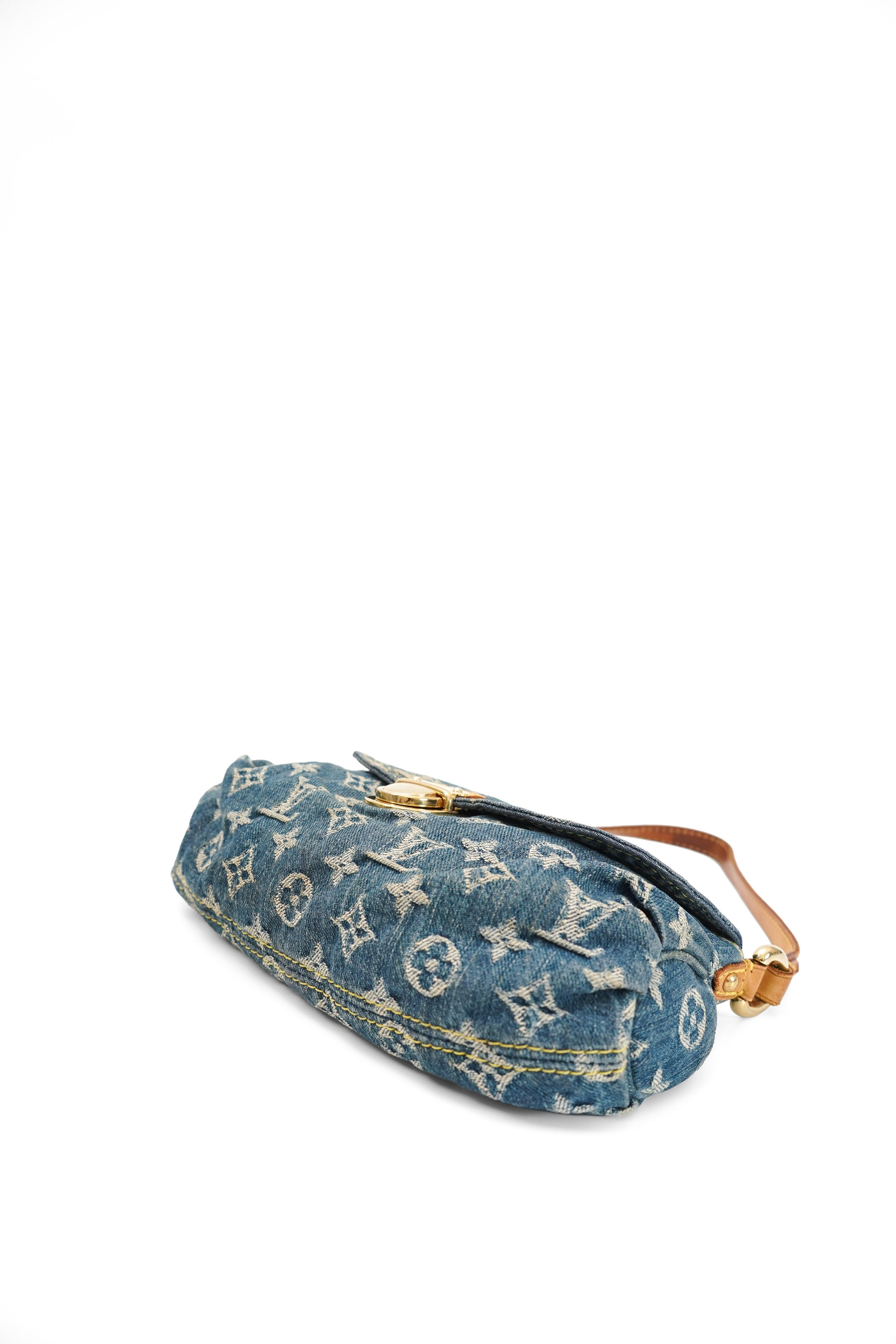 Louis Vuitton Mini Pleaty PM Blue Denim Shoulder Bag