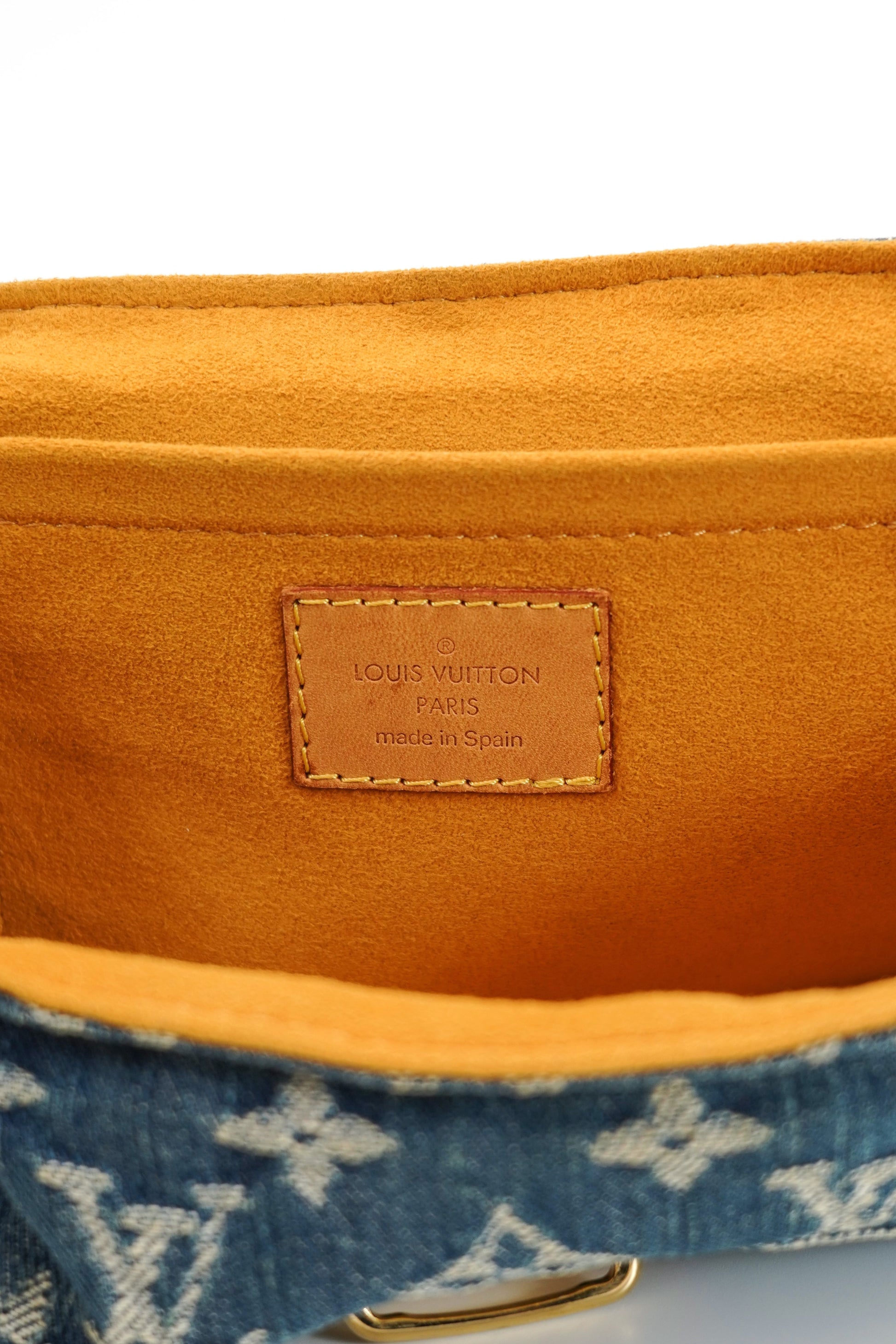 Louis Vuitton Mini Pleaty PM Blue Denim Shoulder Bag