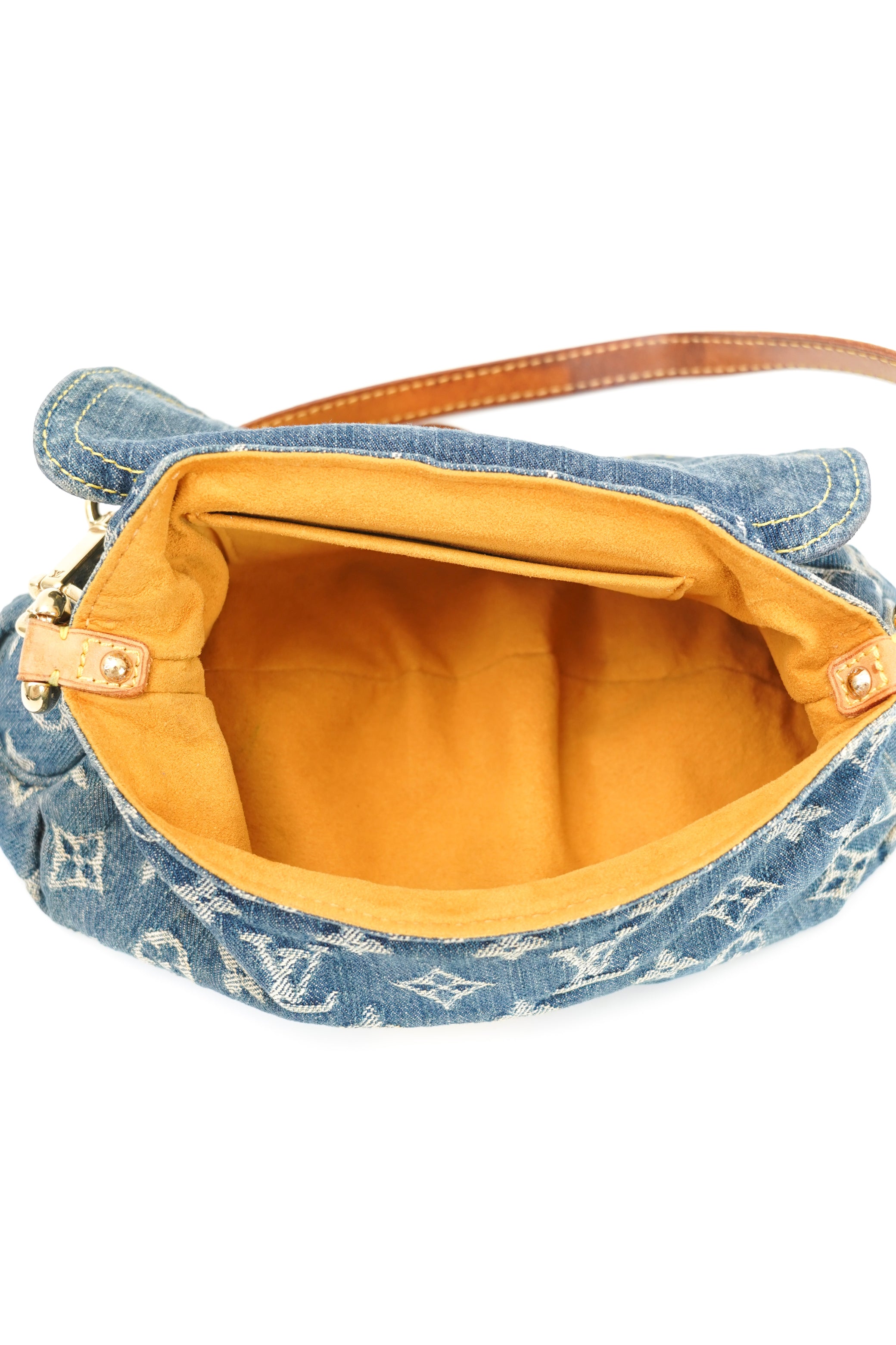 Louis Vuitton Mini Pleaty PM Blue Denim Shoulder Bag