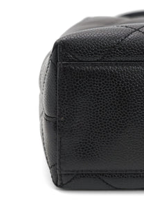 Vintage Chanel Caviar Skin Turn Lock Tote Bag 2000-2002