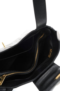 Vintage Chanel Caviar Skin Turn Lock Tote Bag 2000-2002