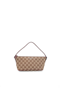 Gucci GG Monogram Red Leather Boat Pochette