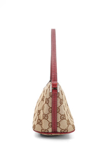 Gucci GG Monogram Red Leather Boat Pochette