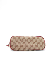 Gucci GG Monogram Red Leather Boat Pochette