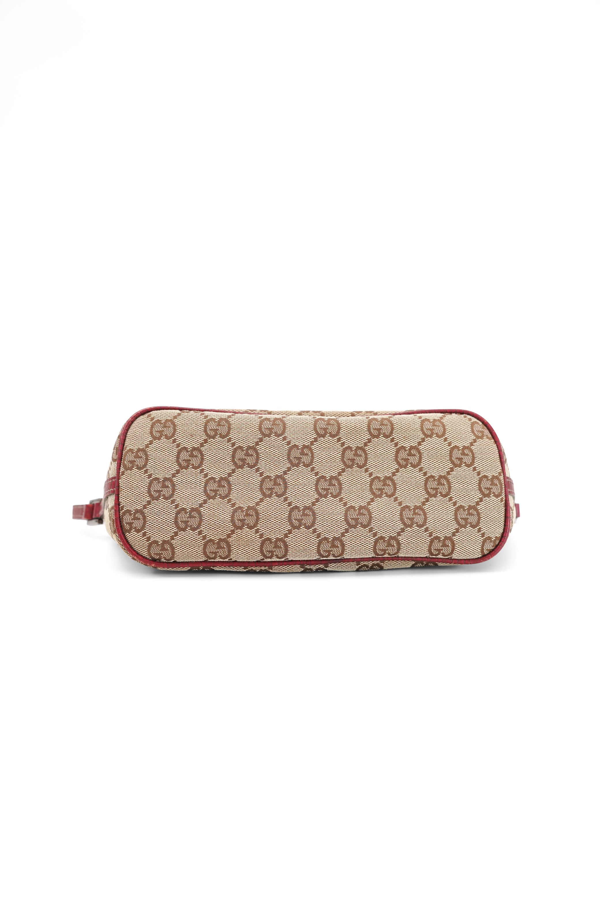 Gucci GG Monogram Red Leather Boat Pochette