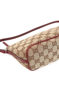 Gucci GG Monogram Red Leather Boat Pochette