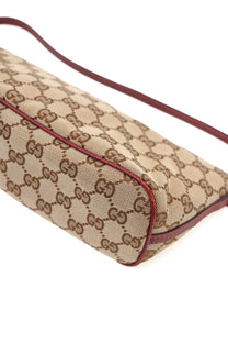Gucci GG Monogram Red Leather Boat Pochette