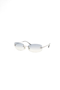 Vintage Chanel Light Blue Gradient Rimless Sunglasses 4002