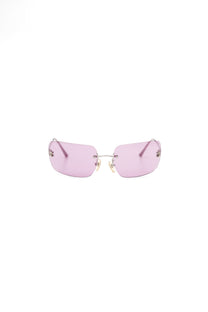 Vintage Chanel Pink Rimless Sunglasses 4017