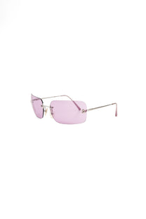 Vintage Chanel Pink Rimless Sunglasses 4017