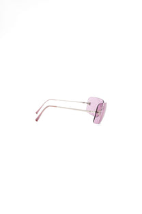 Vintage Chanel Pink Rimless Sunglasses 4017