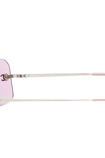 Vintage Chanel Pink Rimless Sunglasses 4017