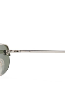 Chanel Silver Metal Frame Black Tint CC Logo Sunglasses 4099