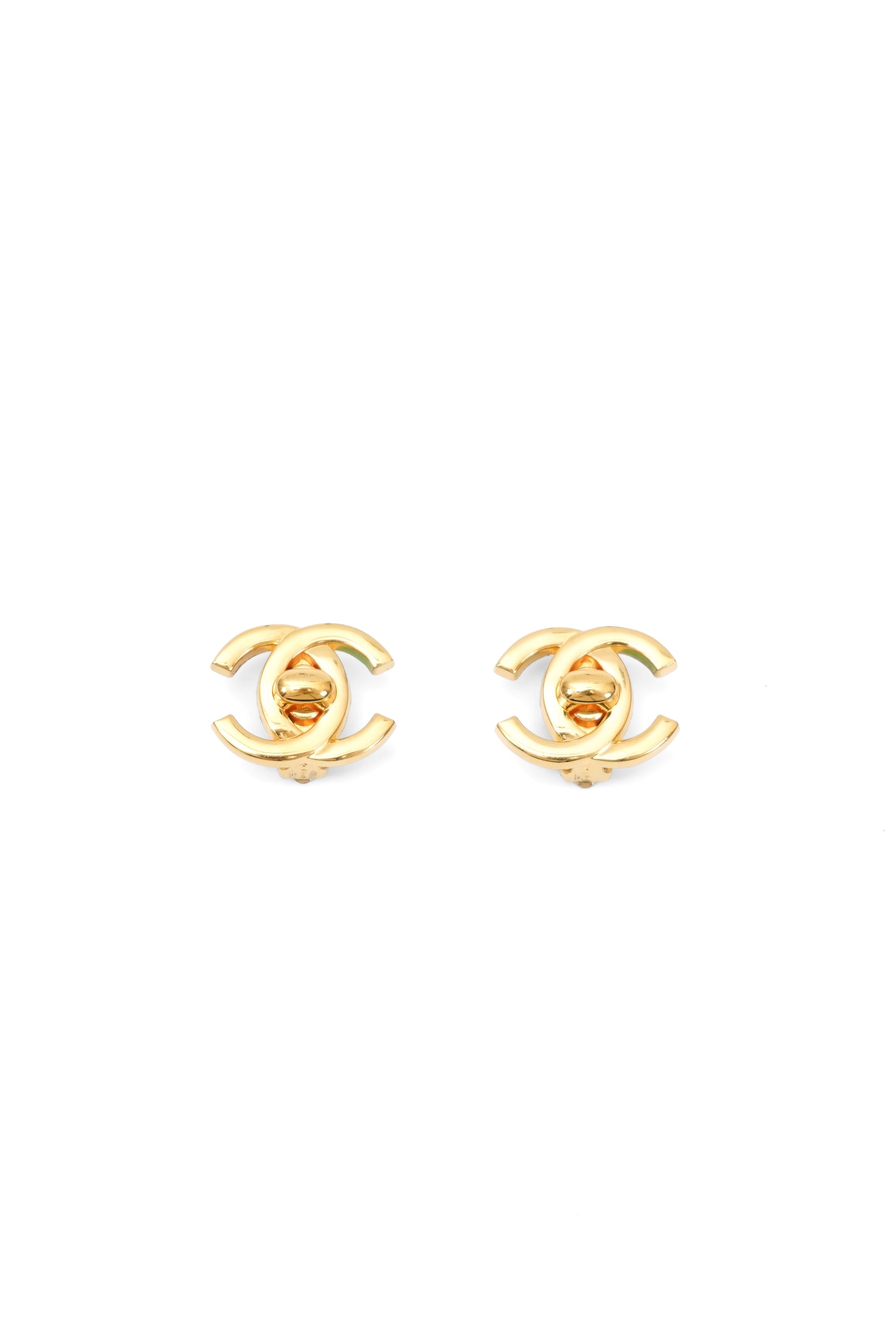 Vintage Chanel 1995 Gold-Plated Clip On Earrings