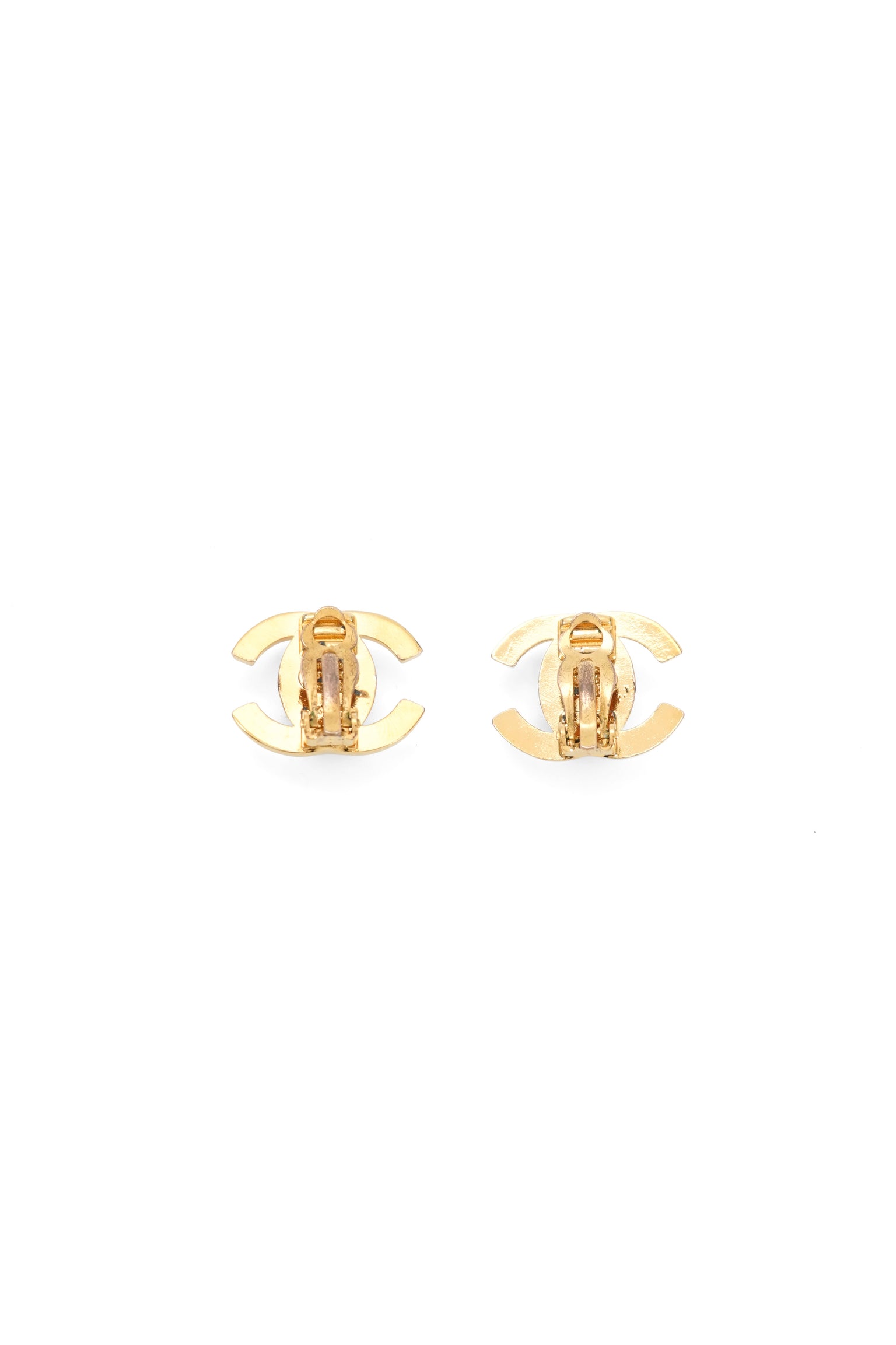 Vintage Chanel 1995 Gold-Plated Clip On Earrings