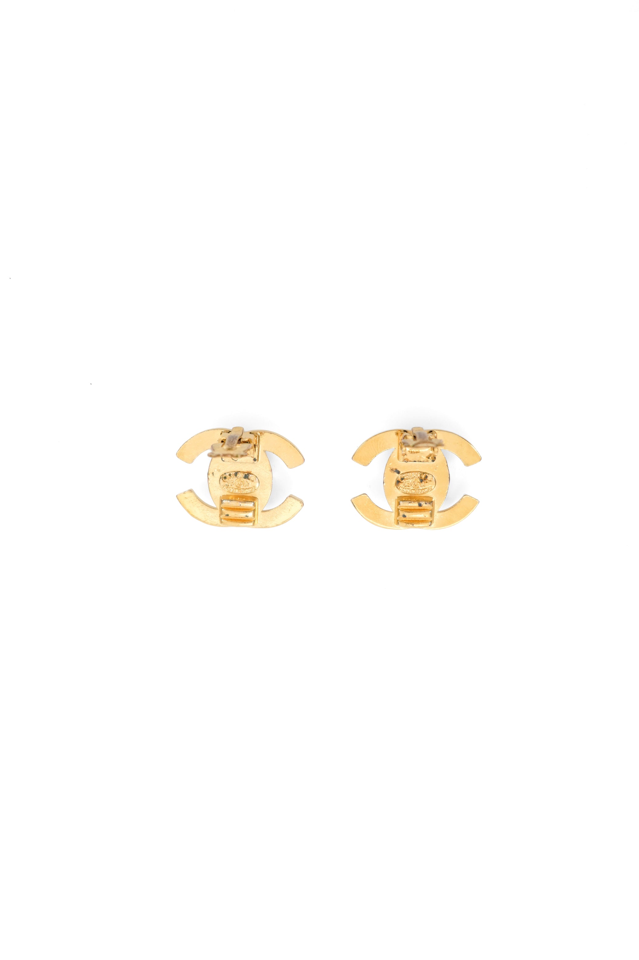 Vintage Chanel 1995 Gold-Plated Clip On Earrings