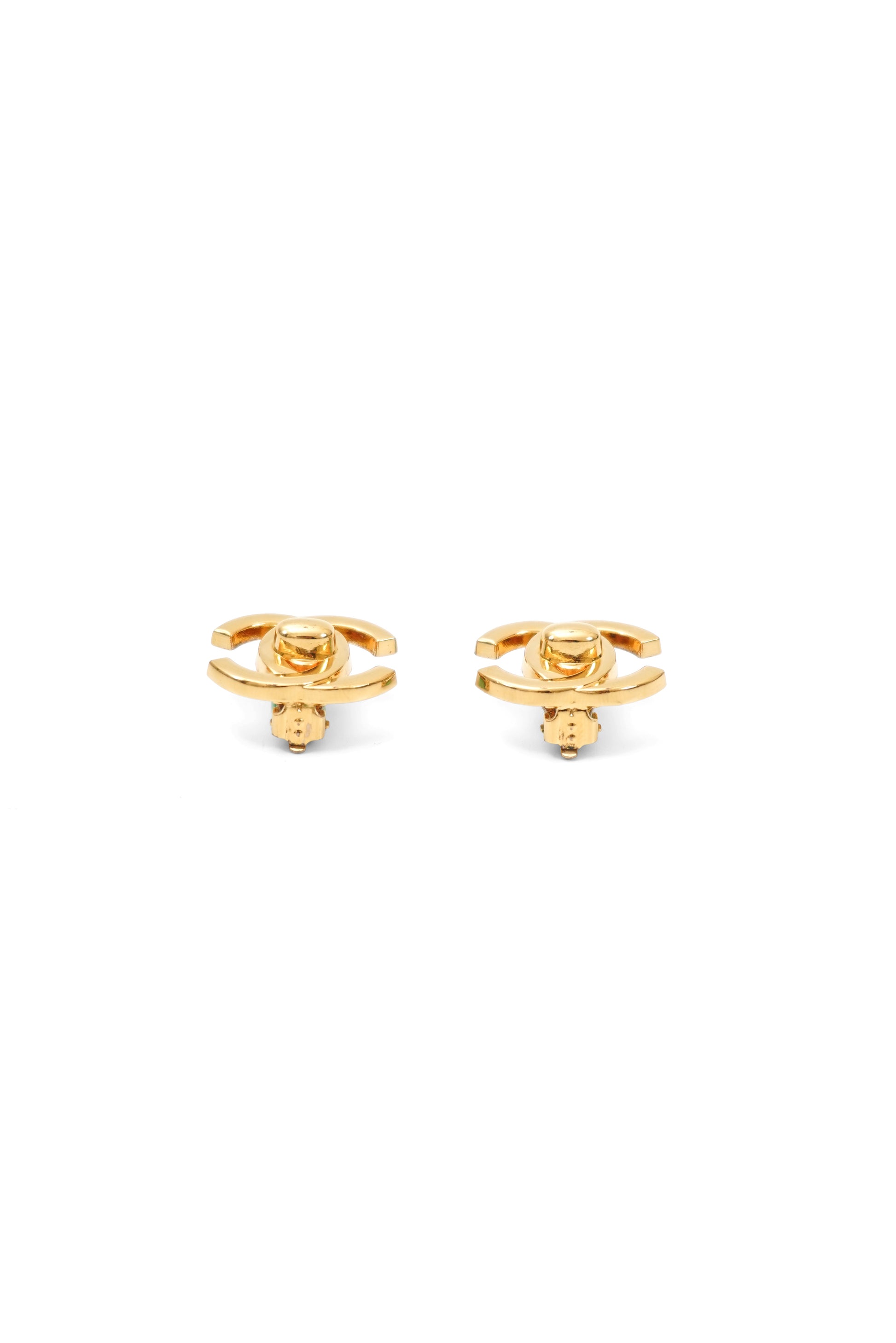 Vintage Chanel 1995 Gold-Plated Clip On Earrings