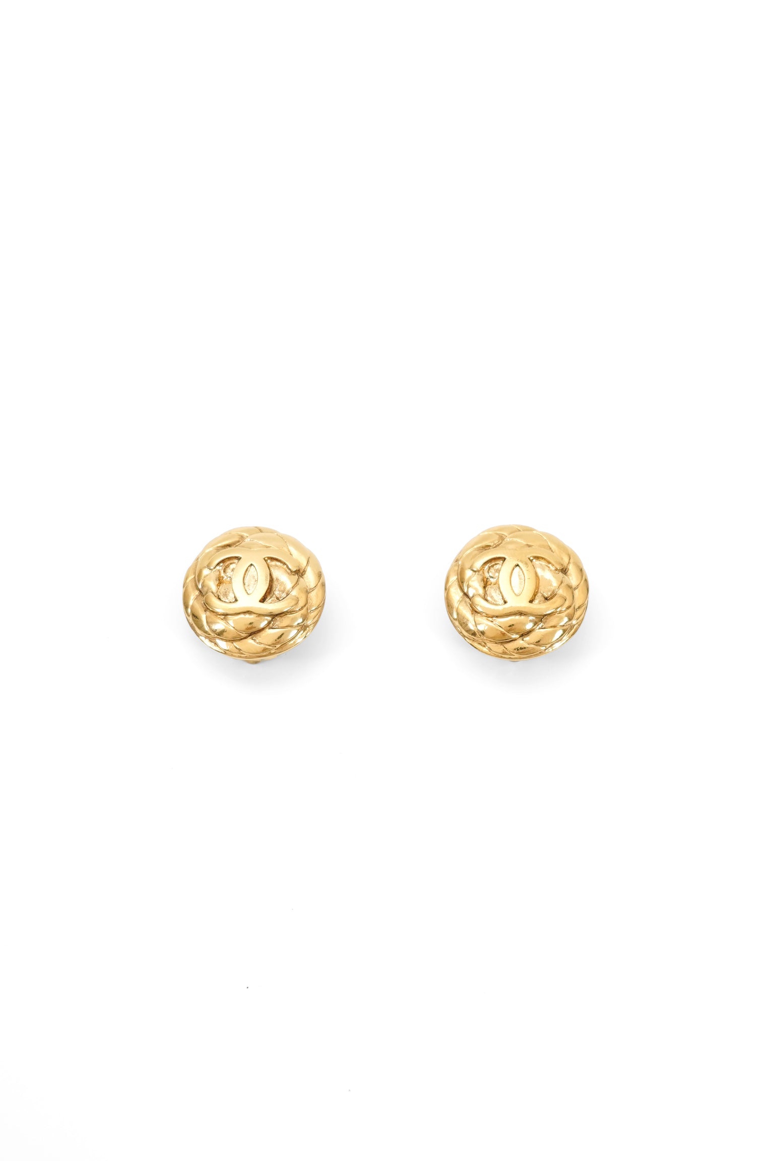 Vintage Chanel 1996 Gold-Plated Clip On Earrings