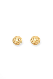 Vintage Chanel 1996 Gold-Plated Clip On Earrings