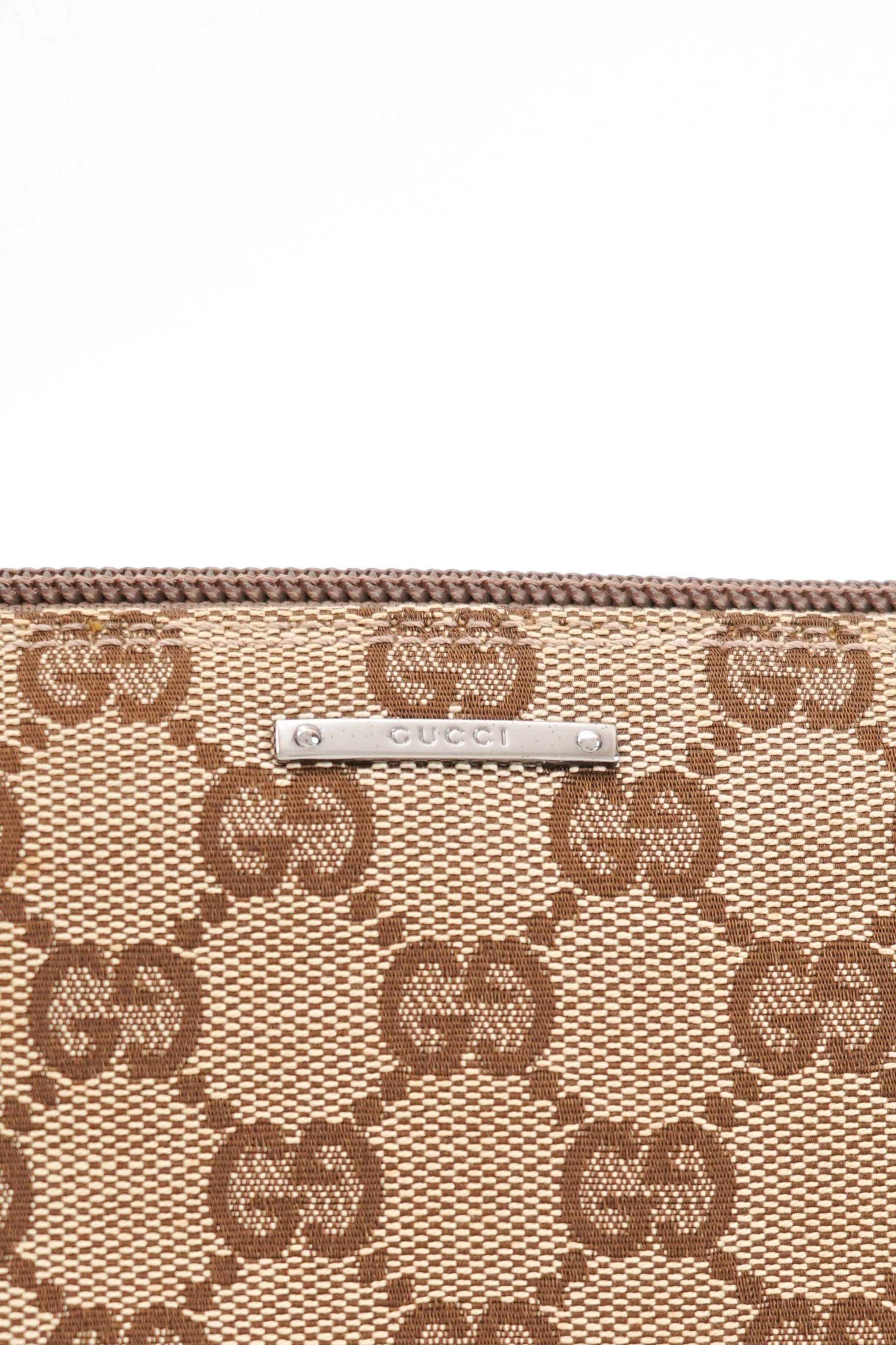 Gucci GG Monogram Red Leather Boat Pochette