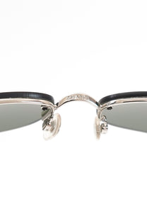 Chanel Silver Metal Frame Black Tint CC Logo Sunglasses 4099