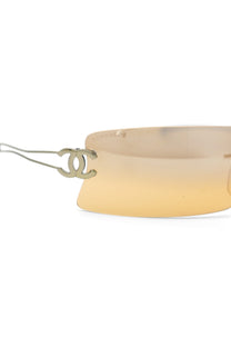 Vintage Chanel CC Logo Rimless Dark Orange Sunglasses 4051-B