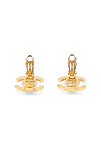 Vintage Chanel 1995 Gold-Plated Clip On Earrings