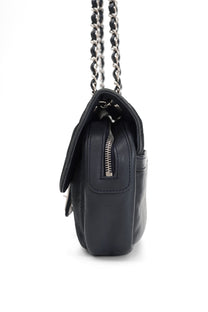 Chanel Sport Line Chocolate Bar Black Suede Flap Bag