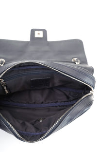 Chanel Sport Line Chocolate Bar Black Suede Flap Bag